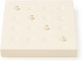 Oirlv Microfiber Diamonds Gemstones Jewelry Display Organize Tray Crystal Beads Holder for Stones Display Organizer Showcase(Beige)