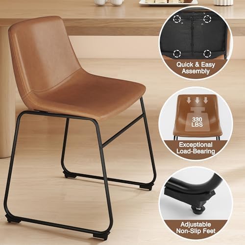 LSSBOUGHT Dining Chairs Set of 4, Mid-Century Modern Dining Room Chair Kitche...