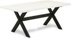 East West Furniture XT627 X-Style Kitchen Dining Table - a Rectangle Wooden Table Top with Stylish Legs, 40x72 Inch, Multi-Color