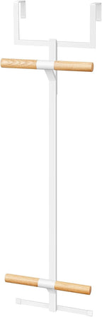 Over The Door Backpack Hanger, Backpack Hanger for Closet, Two Tiered Metal Storage Rack Backpacks Hooks, Heavy Duty Hook Storage for Schoolbag, Easy Installation(White,1)