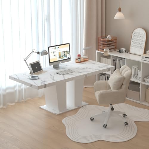 SSLine Rectangular Extendable Dining Table 63"-78.7" Large Conferen...