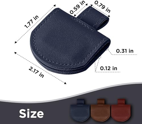 SESENSE Magnetic Pen Holder for Notebook - 3 Pcs Leather Magnetic Bookmarks Holder for Reading Women, Book Lover Gifts for Bookish, Standard Size