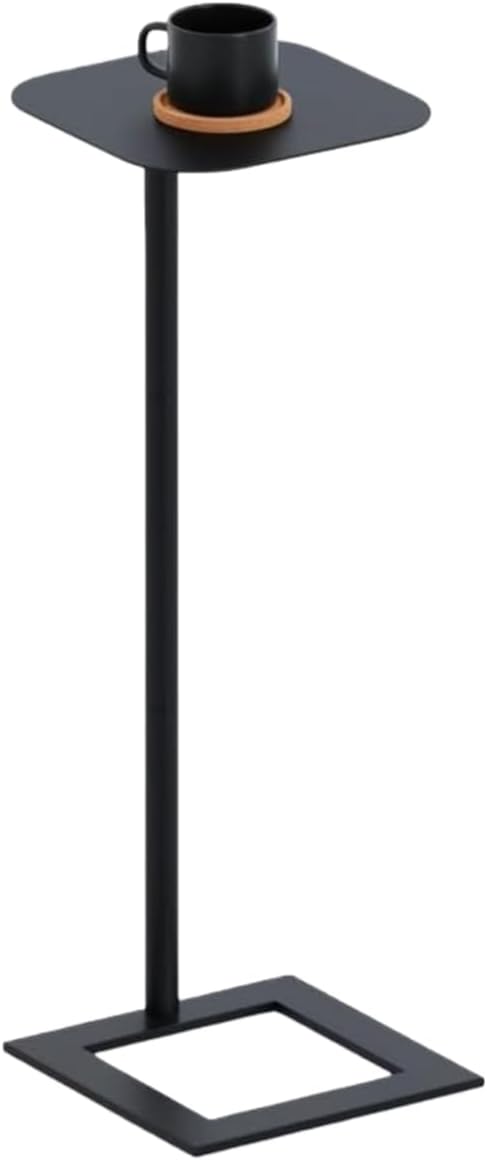Stable C Table End Table, 23.4" Tall C Shaped Side Table that Slides Und...