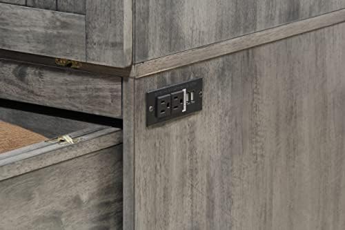 Mega Solutions Murphybedz Tuscany Murphy Cabinet Chest Bed with Charging Stat...
