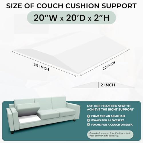Sofa Couch Cushion Support for Sagging Sofas Cushions Repair Trapezoidal Furn...