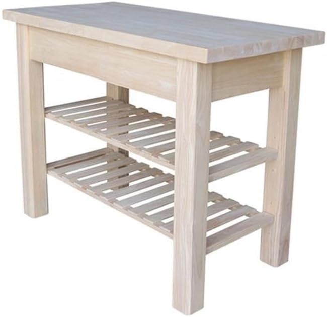 International Concepts Modern Wood Kitchen Island in Natural