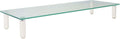 Kantek Glass Monitor Riser with 5mm Tempered Glass Platform and 40-Pound Capacity, 22-Inch W x 8.25-Inch D x 3.25-Inch H, Clear Glass (MS370)