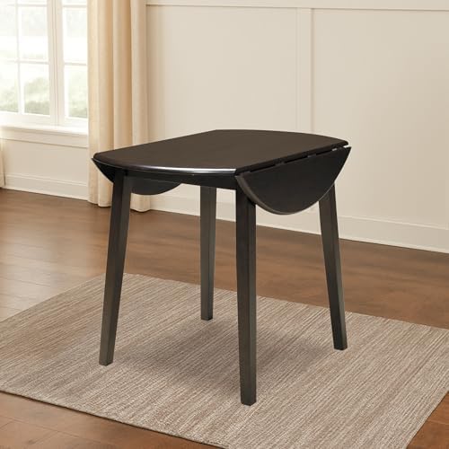 Signature Design by Ashley Small Round Drop Leaf Dining Table, Brown