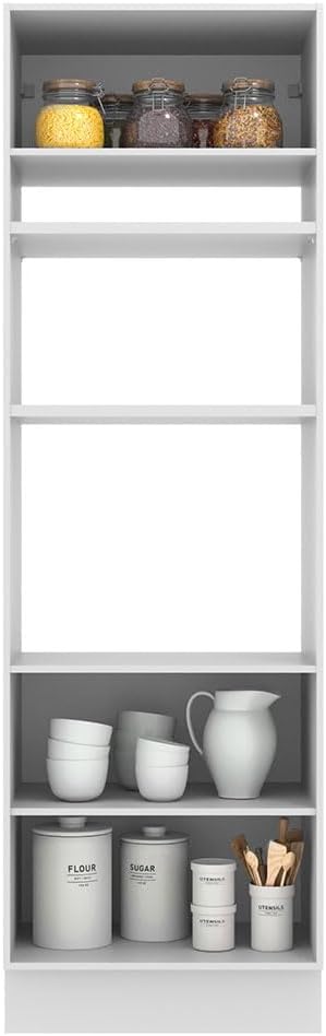 Madesa Hazel 2 Door Pantry Kitchen Storage Cabinet with Horizontal Door and 3...