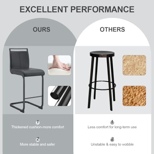Counter Height Bar Stools Set of 4,Bar Stools for Kitchen Island,25H | Black Bar stools with Back,Metal Barstools with Painted Metal Leg,Counter Height Stools for Pub Kitchen Counter
