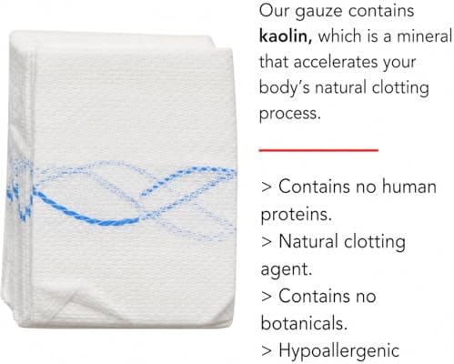 Advanced Koalin Hemostatic Gauze for Blood Clotting & Wound Packing - 2 PK