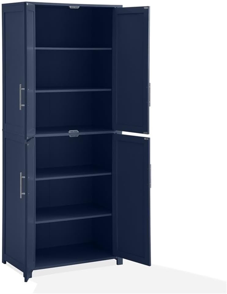 MAKLAINE Modern Traditional MDF Wood Kitchen Storage Pantry, 67" H x 28&...