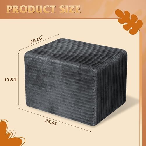 WLIVE 26'' Ottoman, Lightweight, Movable Foot Rest Stool for Living R...
