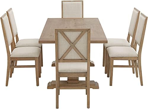 Crosley Furniture Joanna 7-Piece Dining Set, Upholstered Chairs
