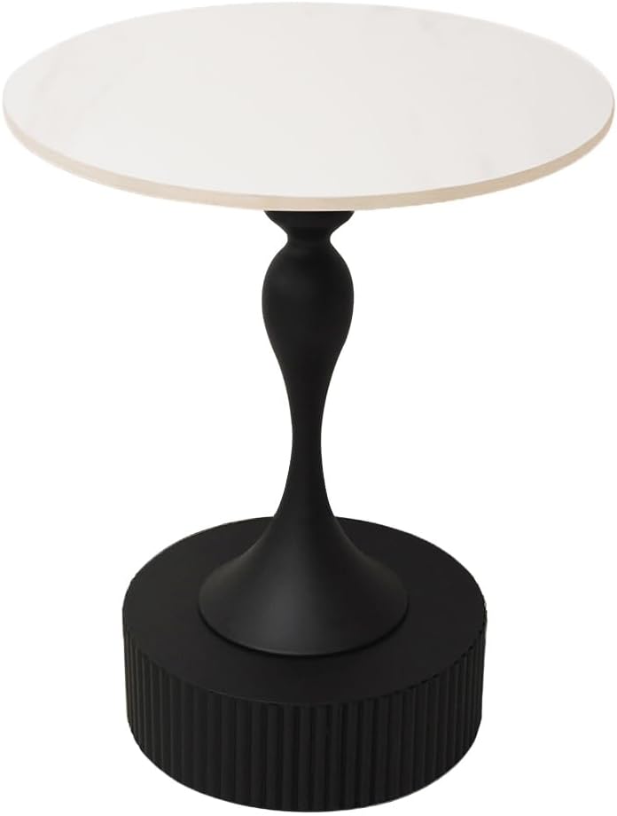 Side Table with Marble Top Metal End Table Modern Sofa Side End Table Coffee ...
