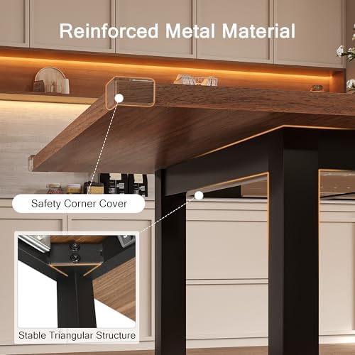 Einhomn Extendable Dining Table for 4-6, 63" Modern Kitchen Table, Farmh...