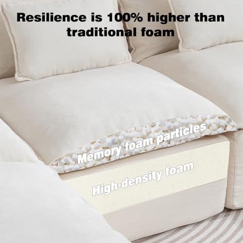Couch Sectional Sofas Cloud Couches for Living Room | Loveseat L U Shaped Mod...