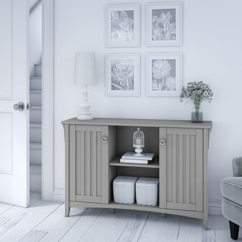 Bush Home Salinas Accent Storage Cabinet with Doors and Shelves, Farmhouse Ca...