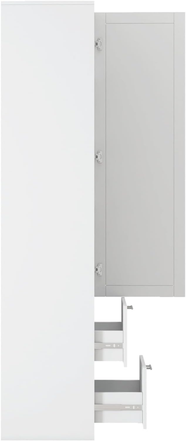 KEIKI Kitchen Pantry Storage Cabinet with Multi-Tier Shelf & Drawers, Spi...