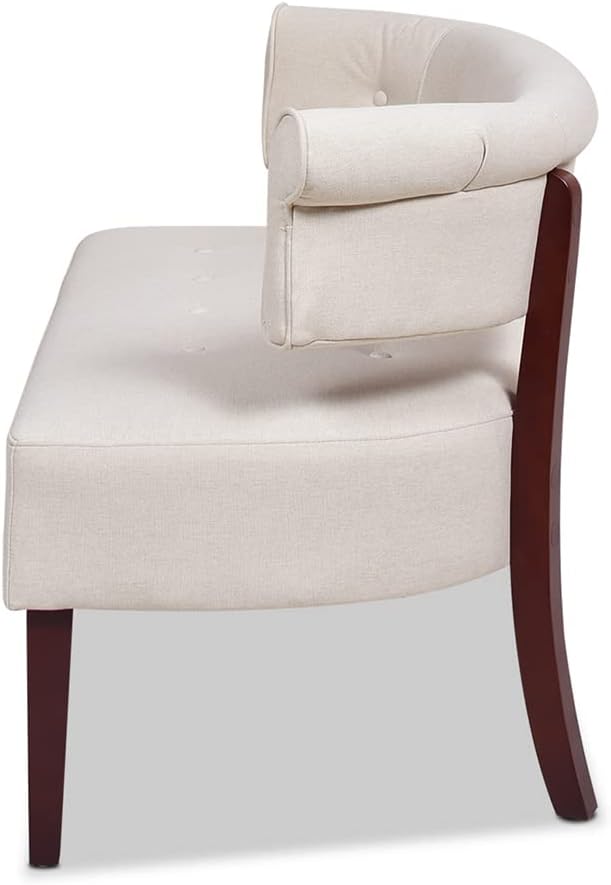 Jennifer Taylor Home Jared Roll Arm Tufted Bench Settee with Back