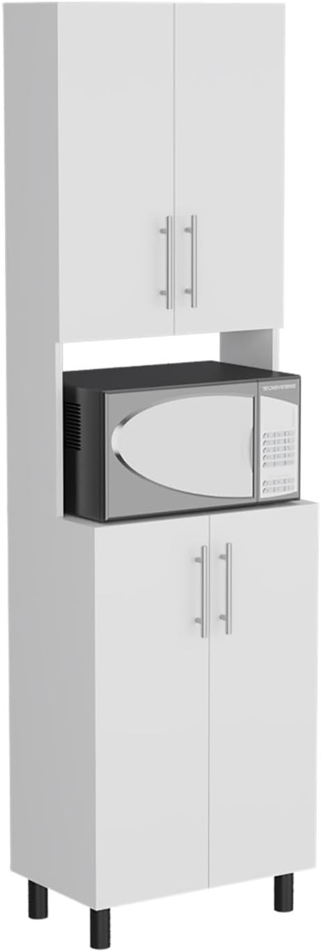 Kitchen Pantry, 4 Doors, 4 Shelves