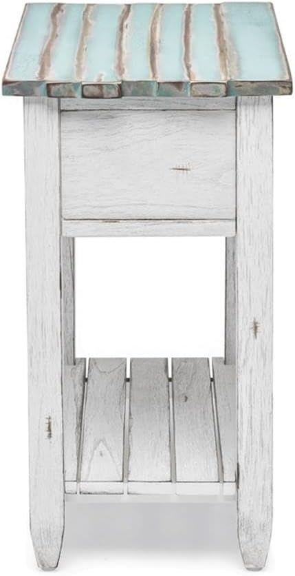 Pemberly Row Contemporary Wood Chairside Table, 25" H x 14" W x 23&...