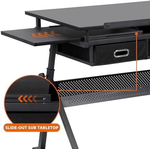 Nova Microdermabrasion Height Adjustable Drafting Table - Art/Craft Desk with...