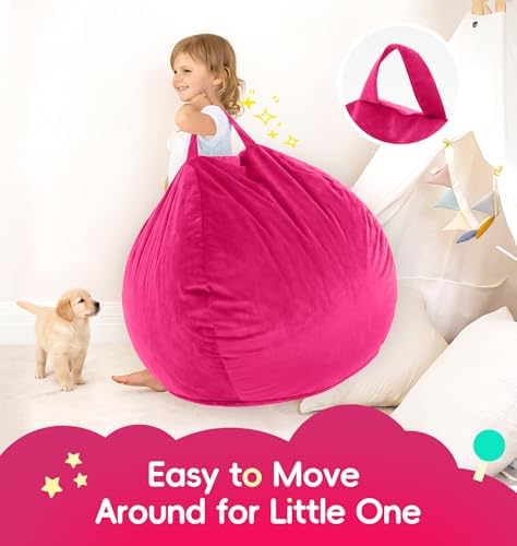 fond + found Small Bean Bag Chairs 2FT Comfy BeanBag Chair Velvet Fabric | Me...