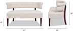 Jennifer Taylor Home Jared Roll Arm Tufted Bench Settee with Back