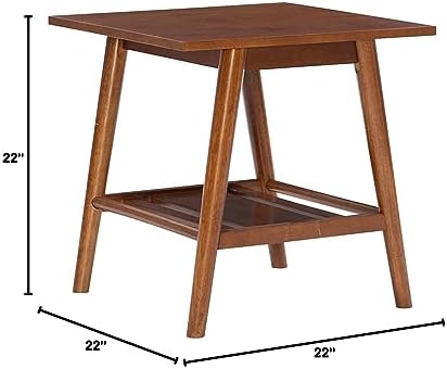 Linon Melissa Mid-Century Walnut End Table