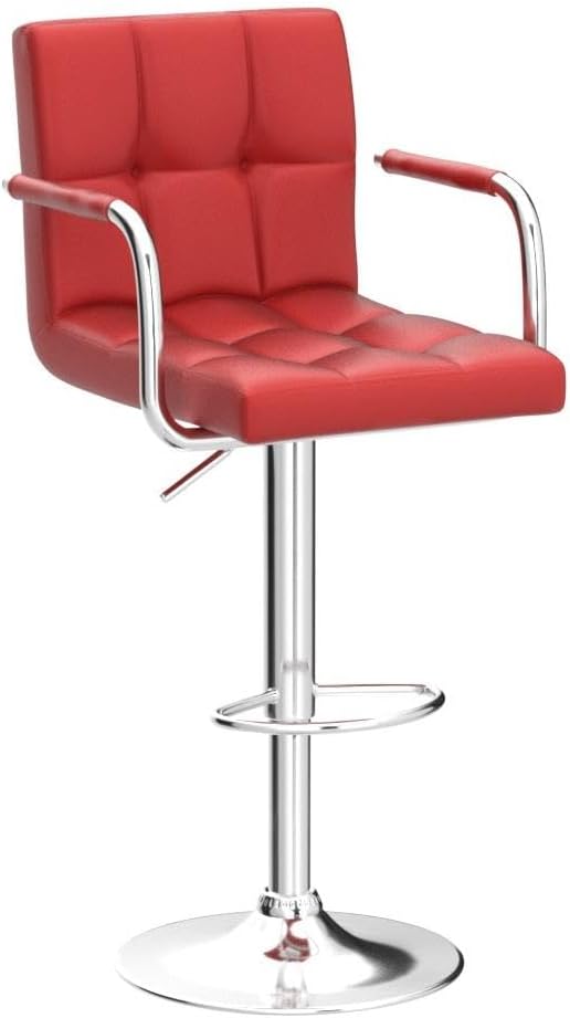 Yaheetech Bar Stools Set of 2, PU Leather Adjustable Swivel Barstools, Hydrau...