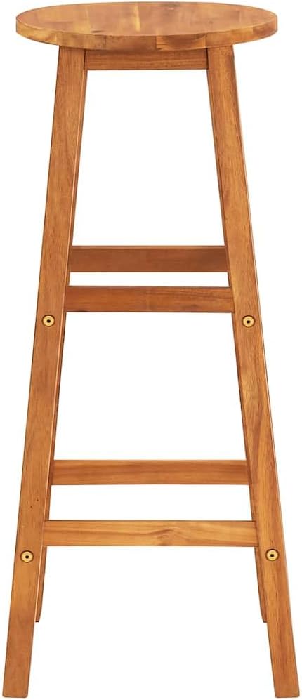 vidaXL Bar Chairs 2 pcs Solid Acacia Wood