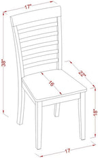 East West Furniture DOML9-MAH-W 9 Piece Dining Set Includes a Rectangle Dining Room Table with Butterfly Leaf and 8 Kitchen Chairs, 42x78 Inch, Mahogany
