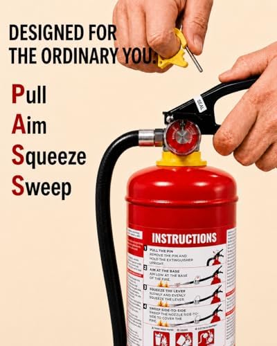 Ougist ABC Dry Chemical Fire Extinguisher, 5 lb – 2-A:10-B:C Rated for Home, ...