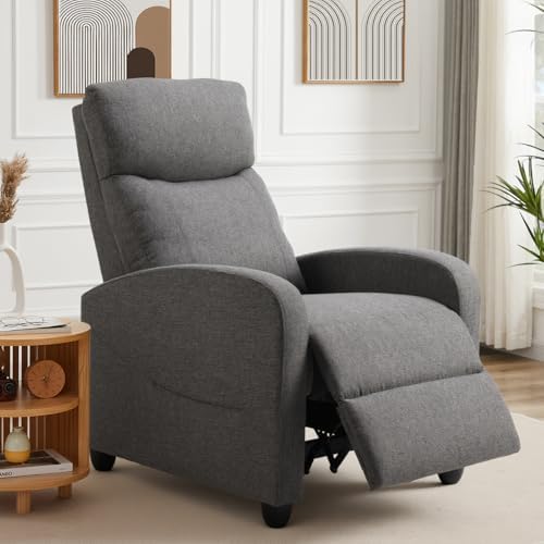 Sweetcrispy Recliner Chair Fabric Recliner Sofa No Massage, Home Theater Seat...