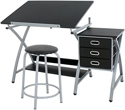 SUPER DEAL Adjustable Drafting Table Art & Craft Drawing Desk Craft Stati...