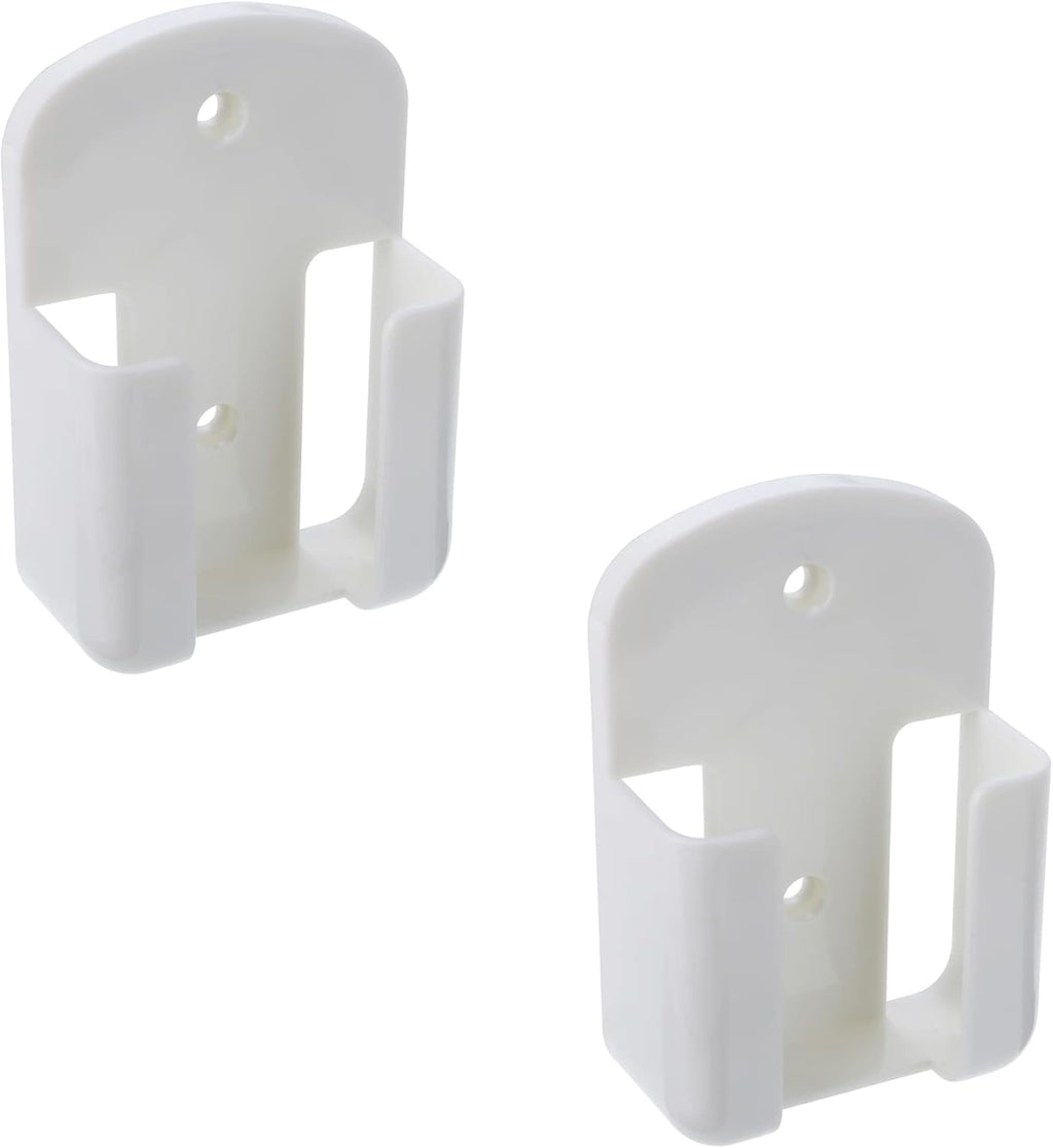 Mantouxixi 2Pcs Remote Control Holder Rack Wall Mount Media Organizer Storage Rack 61MM for Air Conditioner Controller - White