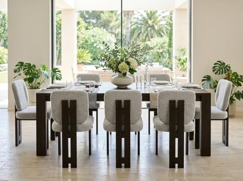 CIMOTA Boucle Dining Chairs Set of 4, Mid-Century Modern Upholstered Accent C...