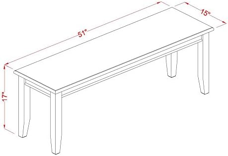 East West Furniture DUNO6D-MAH-W 6-Pc Modern Dining Table Set - a Rectangular...