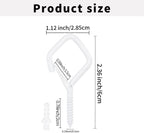 10PCS Eye Screw Hooks for Hanging Heavy Duty with Safety Buckle.Metal Ceiling Hooks for Hanging Plants,Cup,Wind Chime,Bird Feeders,christmas String Lights at Indoor&Outdoor,2.36 Inch(No Drill Bit)
