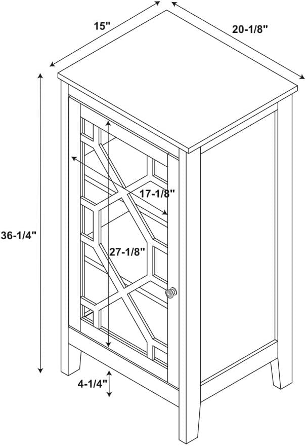Linon Cabinet, Black