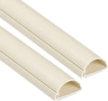 D-Line Half Round Cord Hider, Patented Cable Cover, Hide TV Wall Mount Wires, Raceway for Cords, Decorative Wire Covers, Paintable, Adhesive Cable Concealer - 2X 1.18in W x 0.59in H x 39in L - Beige