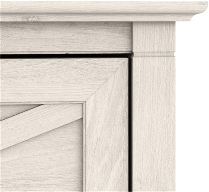 Pemberly Row Engineered Wood Kitchen Pantry Cabinet, Linen White Oak Finish, Adjustable Shelves, Farmhouse Style with Doors, Freestanding Storage for Kitchen, Dining Room or Home Organization