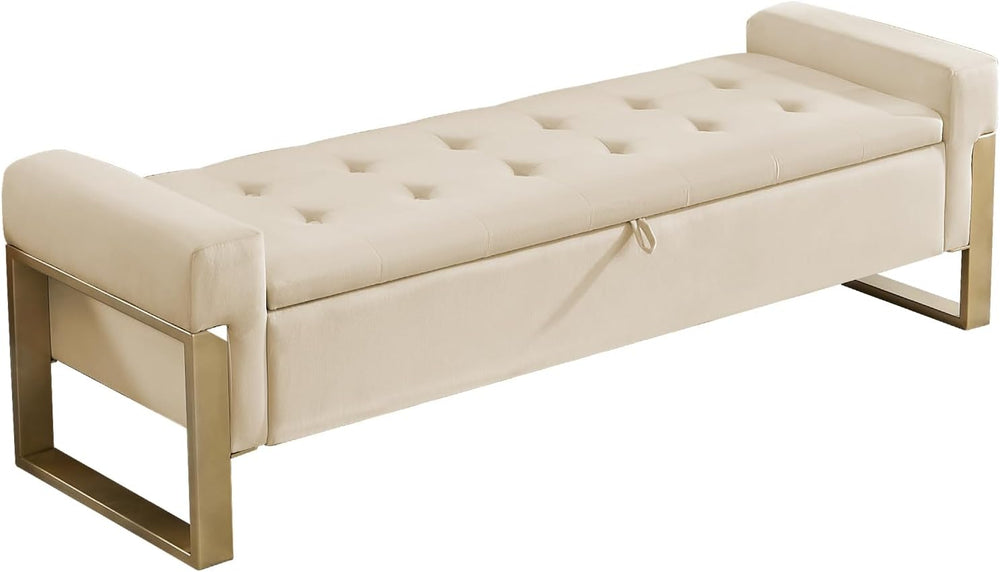End of Bed Storage Bench, 67'' Bench for Bedroom Foot of Bed King Siz...
