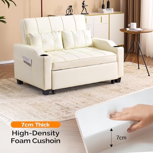 VINGLI Convertible Loveseat Sleeper Sofa Bed, Pullout Couch for Living Room |...
