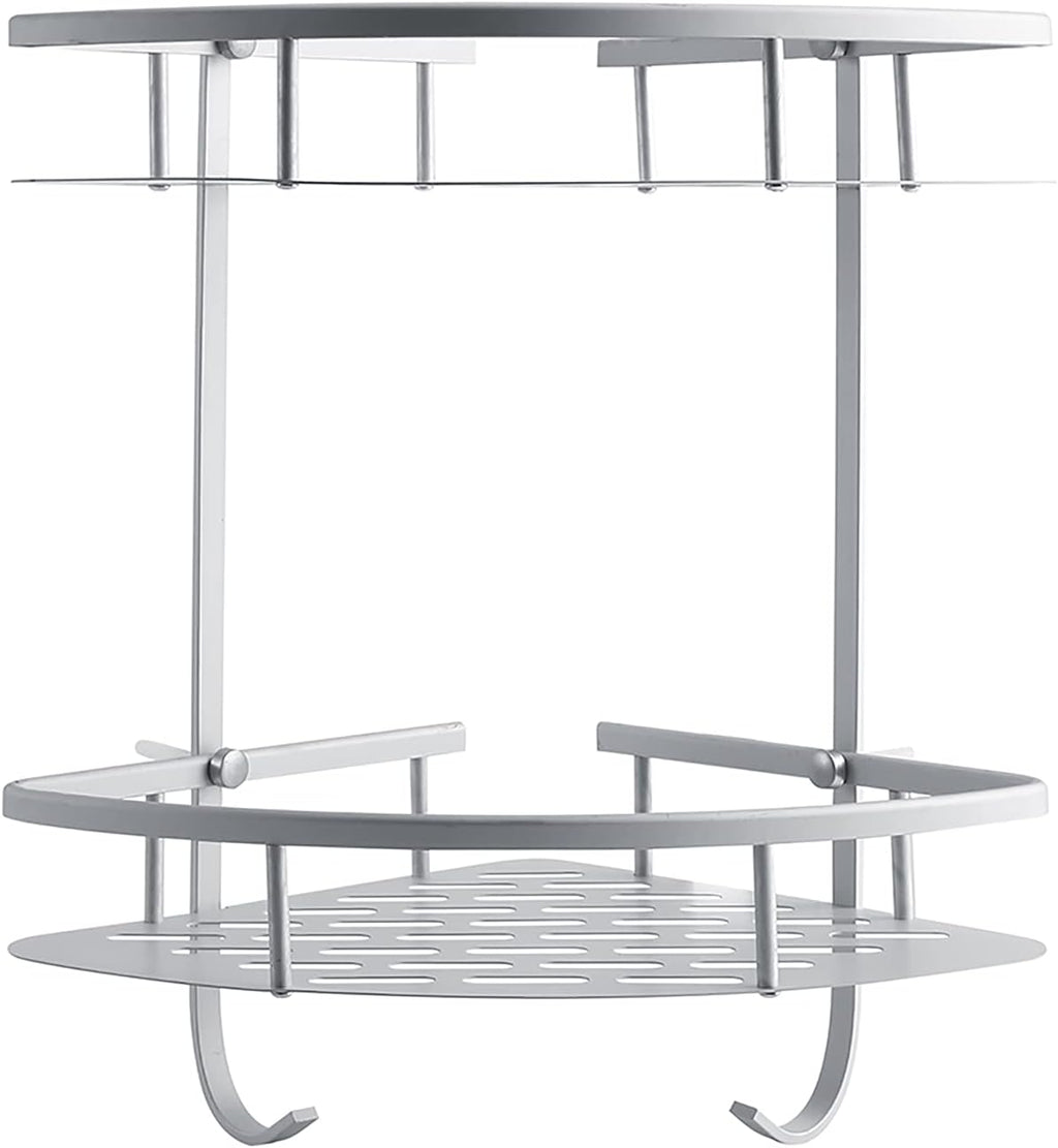 flexman Corner Shower Caddy, Simple Aluminum Bathroom Shower Shelves, Shower Corner Shelf for Store Shampoo, Cleaning Supplies