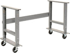 Global Industrial Mobile Adjustable Height Workbench, Shop Square Edge, 60" W x 36" D, Gray