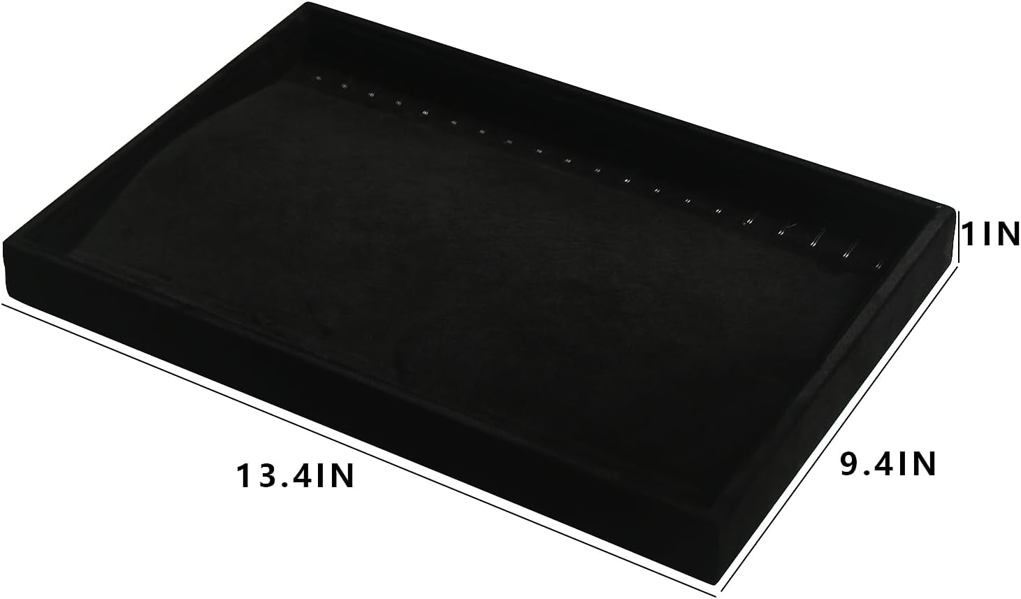 Coward Set of 2 Black Velvet Stackable Necklace Holder Organizer Tray Velvet Necklace Display Stand for Selling Jewelry Box Case for Storage (necklace+necklace)