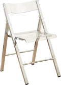 Modern Transparent Folding Chair Acrylic Folding Ghost Stackable Crystal Seat-PC Plastic Living Room(Transparent)