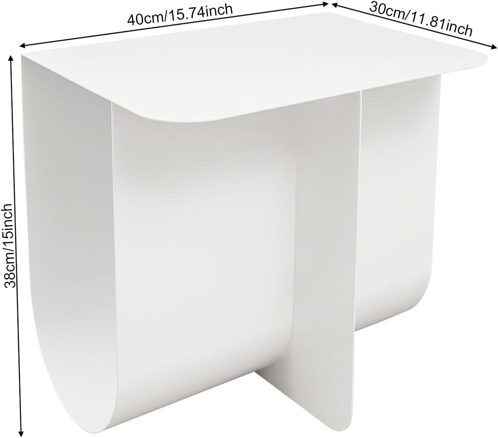 T-Shaped Metal End Table, Modern Side Table Accent Tables for Living Room, Be...